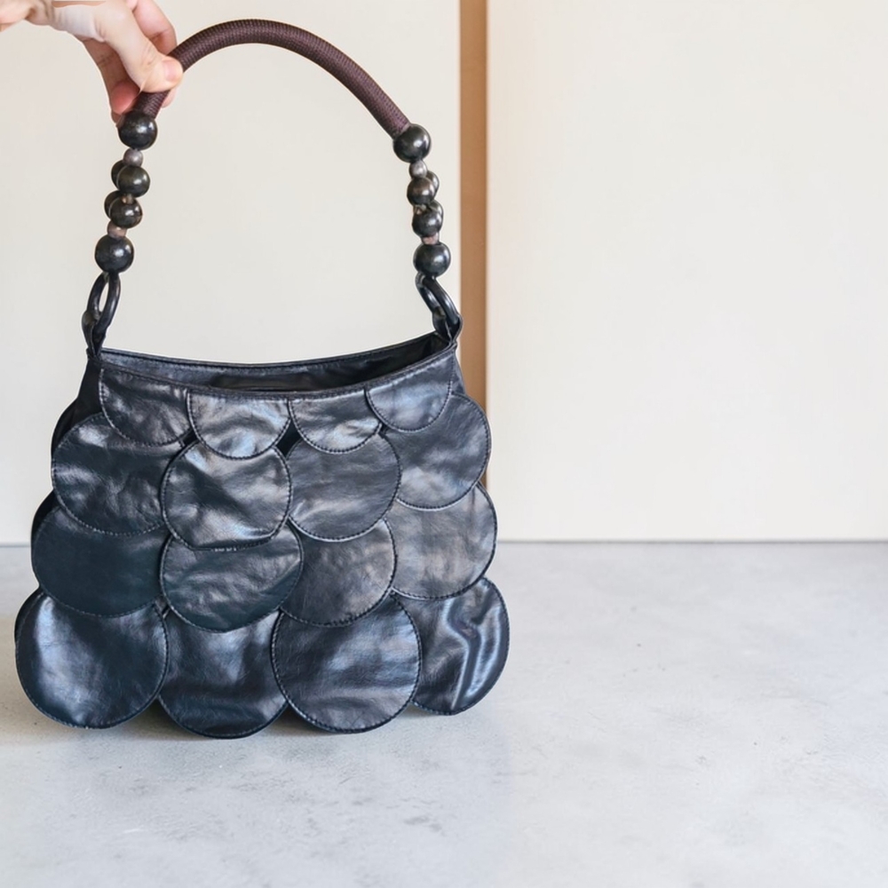 Bueno Leather Circle Pattern Bag - image 1